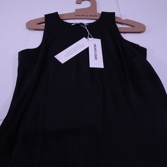 VERONICA BEARD Women's Sabrina silk-blend satin tank Top Sz 0 NWT 298 black - Picture 12 of 13